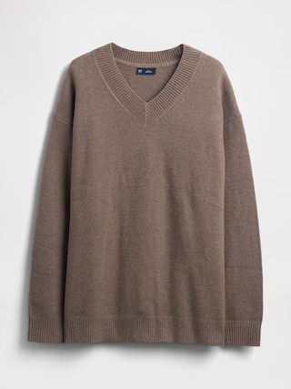 CashSoft Oversized V-Neck Sweater | Gap (US)