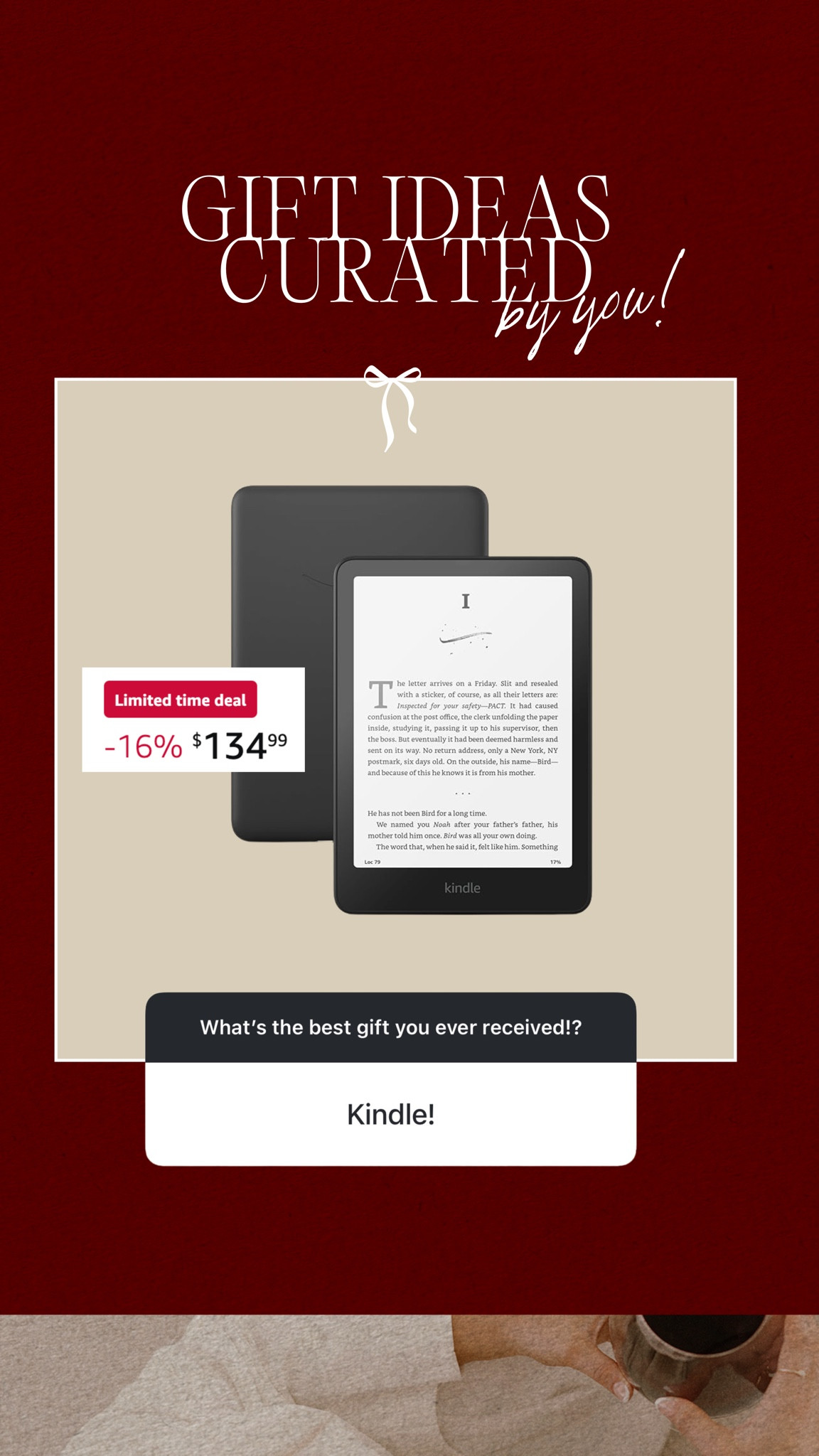 Wouldn’t be able to live without my kindle! Found this one on sale today #gift #idea 

#LTKGiftGuide #LTKHoliday #LTKSaleAlert