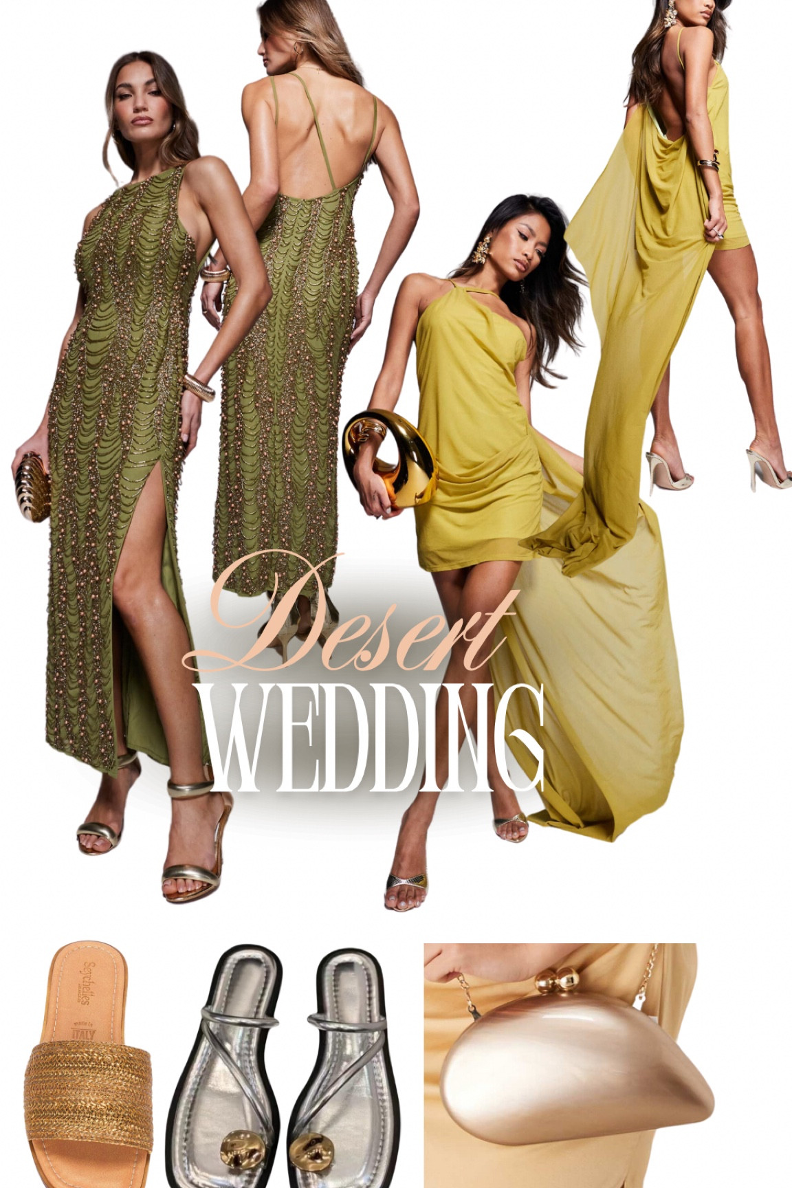 Styling inspiration for one of our sisters going as a wedding guest to a desert wedding! I loveeee the colors of both dresses, will look phenomenal in pictures against the desert landscape. The beaded detail is so pretty, but the movement from the chiffon?! Swooning! Went for sandals as this wedding is literally in the sand 😂



#LTKFindsUnder100 #LTKSaleAlert #LTKWedding