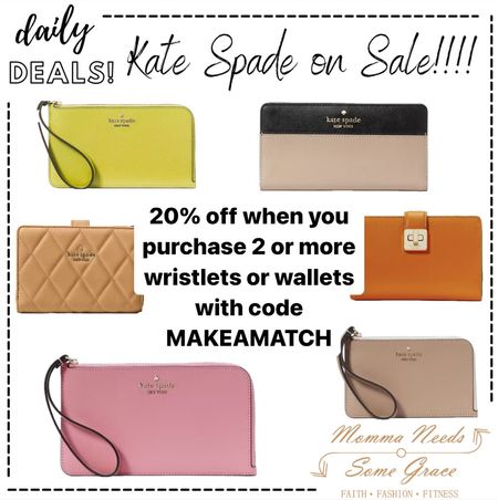 Kate Spade wristlets and wallets are an extra 20% when you buy 2 or more! Use code: MAKEAMATCH at checkout! Most of these have such fun color options!! 

#LTKSaleAlert #LTKSeasonal #LTKItBag