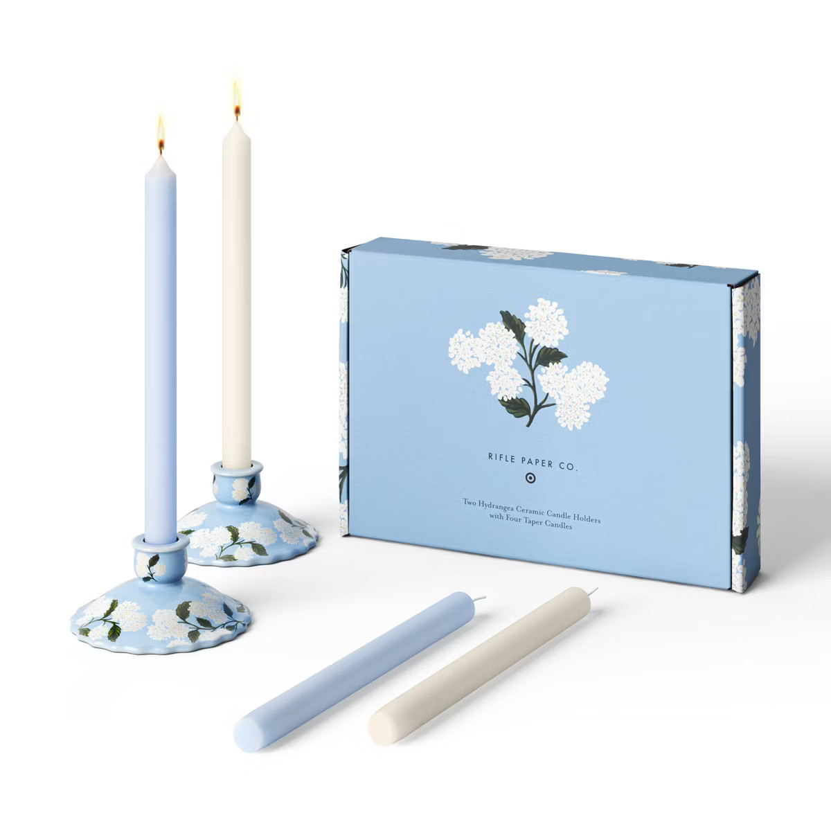 Rifle Paper Co. x Target Taper Set of 4 Candles with Set of 2 Candlestick Holders | Target