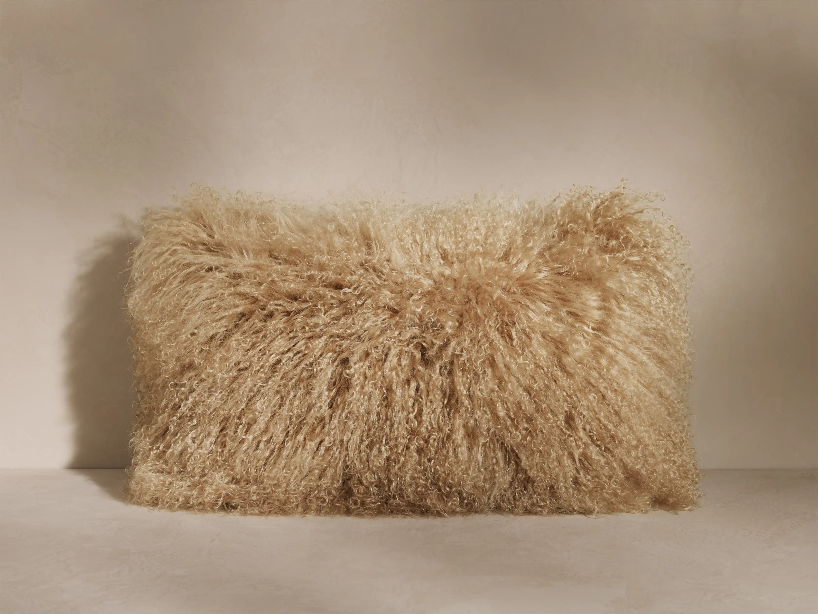 Tibetan Longwool Lumbar Pillow | Arhaus