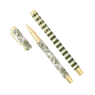Sweet Water Decor Green Delft Metal Pen Set - 2 pc | Target