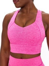Twilight Dream Heather Sports Bra - Candy Crush Pink | Buffbunny