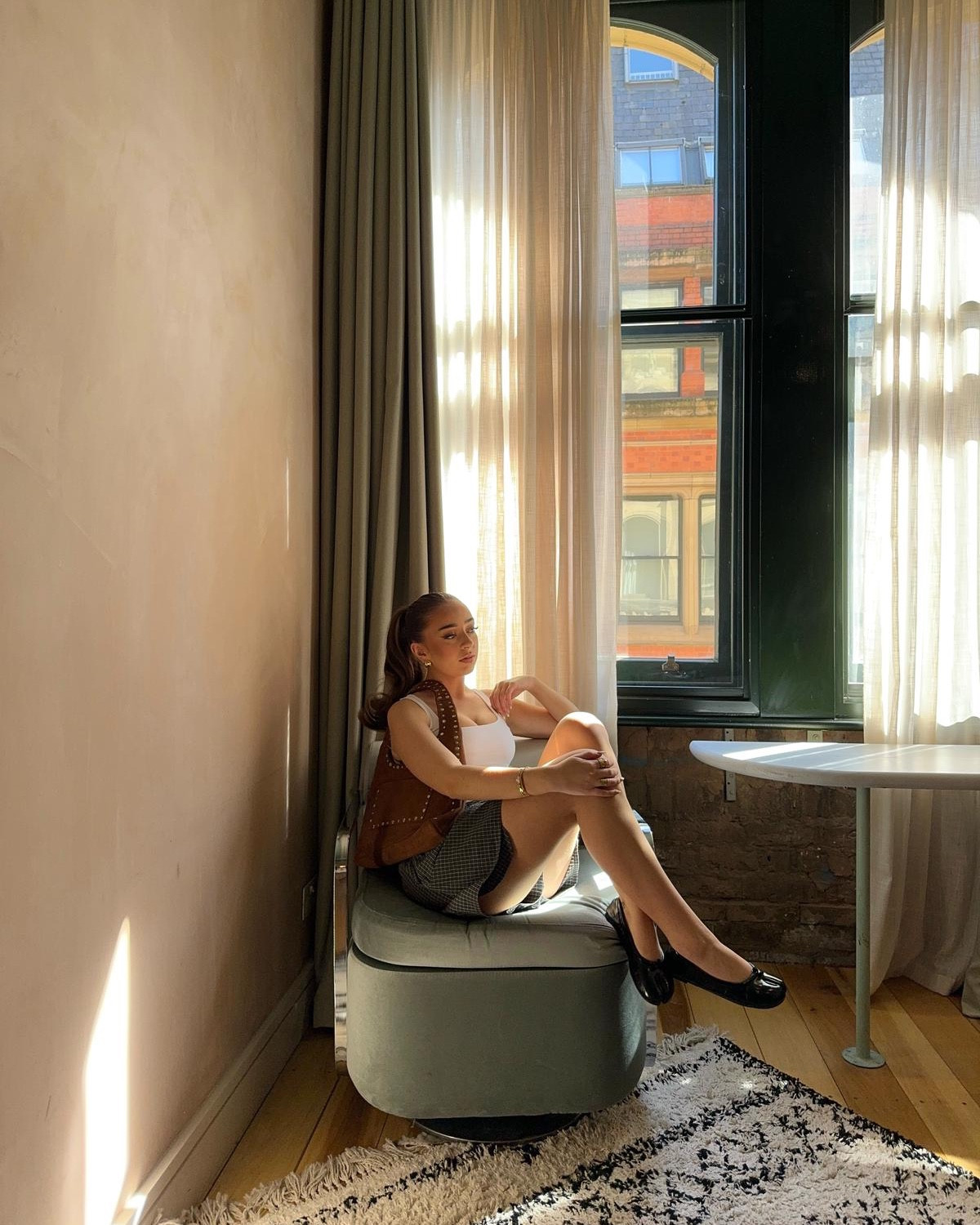 Whitefox square neck vest | Weekday checkered shorts | Ego studded bag | Shein split toe flats

Ballet flats, arc bag, suede bag, tartan shorts, cotton shorts, spring outfit, spring style

#LTKsummer #LTKuk #LTKspring