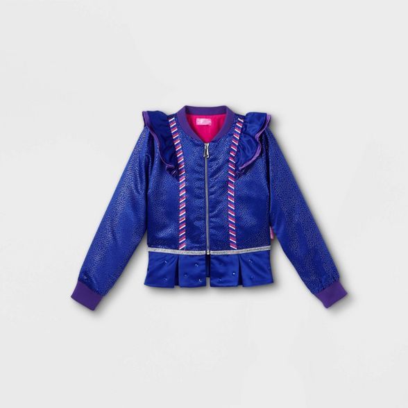 Girls' JoJo Siwa Peplum Bomber Jacket - Blue | Target