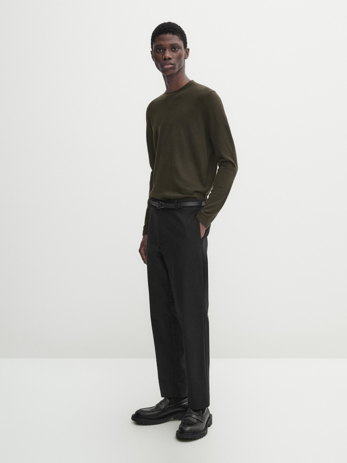 Extra fine 100% Cashmere wool sweater - Studio | Massimo Dutti UK
