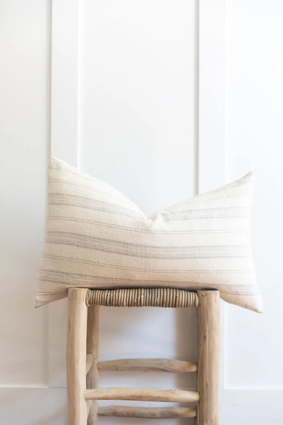 14x24 Stripe Linen Pillow Cover | Etsy | Etsy (US)