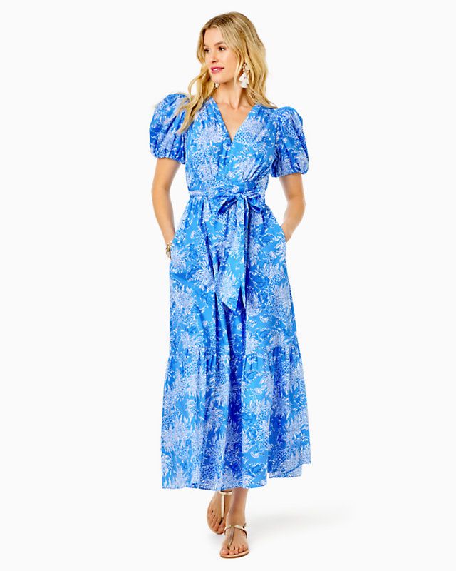 Ezralyn Short Sleeve Cotton Maxi Dress | Lilly Pulitzer