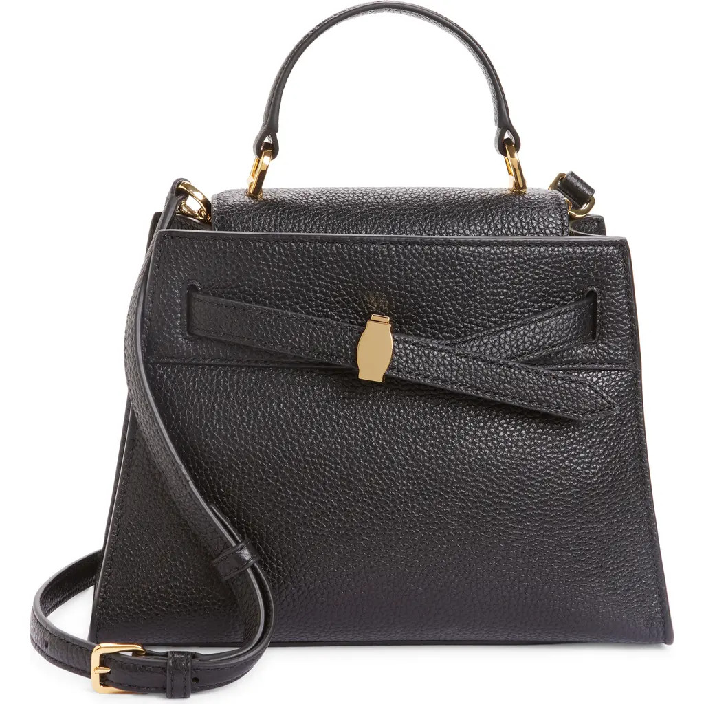 Veronica Beard Dash Leather Top Handle Bag in Black at Nordstrom | Nordstrom