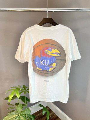 Vintage 1995 BIG BALL SPORTS T-Shirt BASKETBALL KU Jayhawks -Made In USA - Large | eBay AU