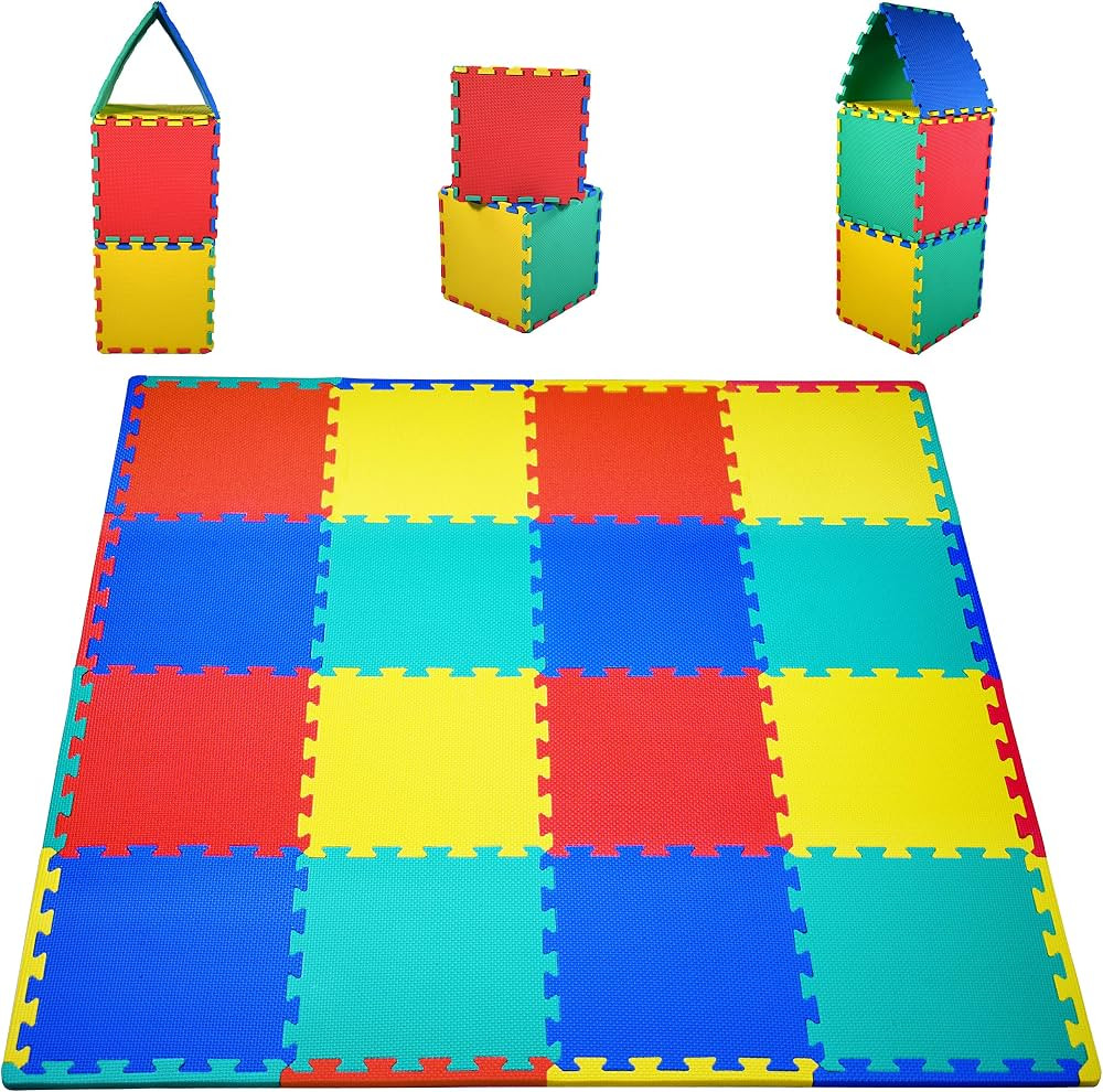 KC Cubs Soft & Safe Non-Toxic Children’s Interlocking Multicolor Exercise Puzzle EVA Play Foam ... | Amazon (US)
