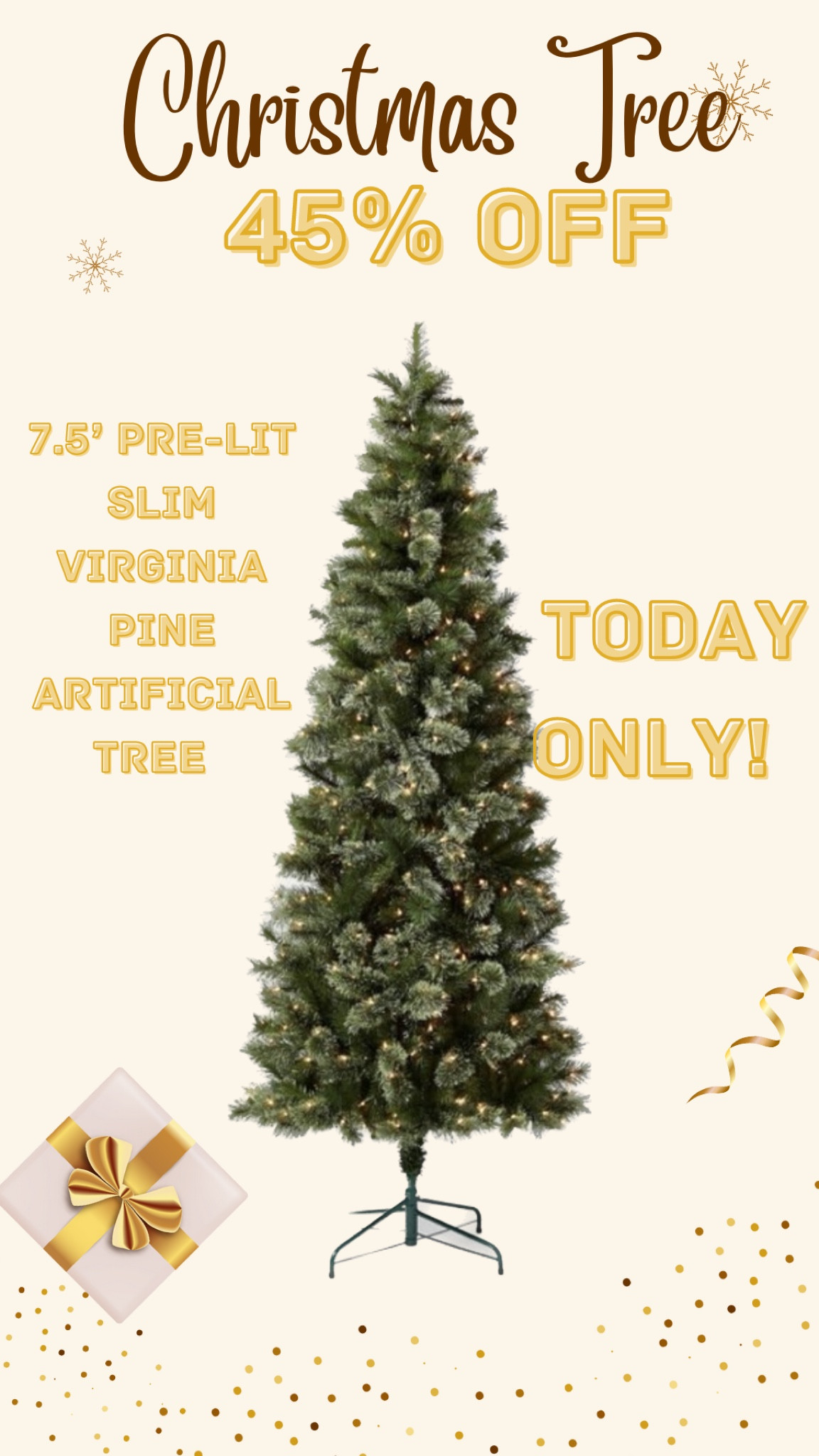 Need a Christmas tree?? RUN to target and snag this deal! 40% off Today only! 

#LTKsalealert #LTKSeasonal #LTKHoliday