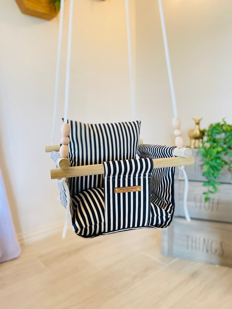 Linen & Black Ships in 1-3 Business Days Baby Swing Toddler | Etsy | Etsy (US)