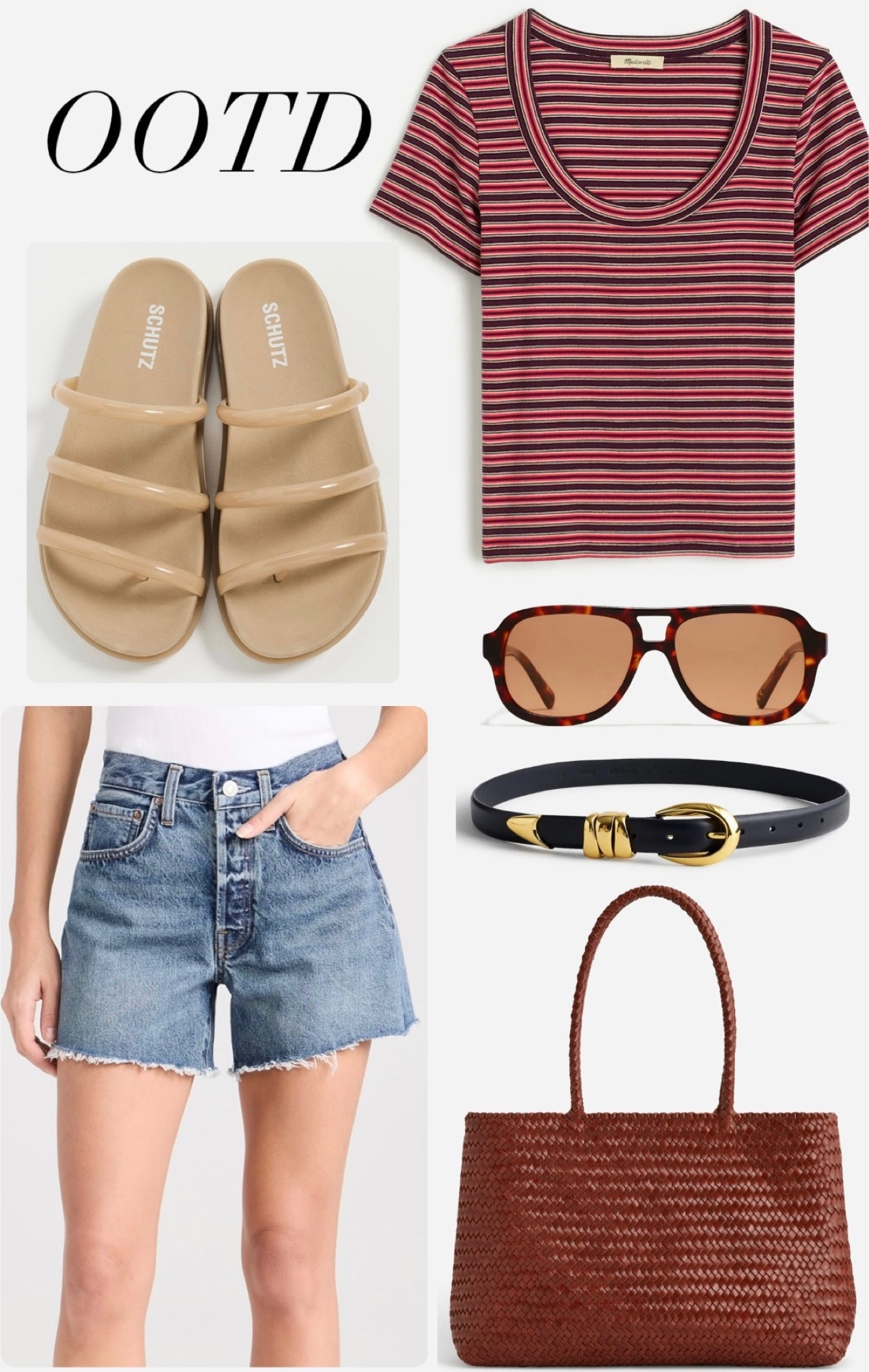 A little elevated summer tee and cutoffs OOTD 💁‍♀️ Madewell had me guessing for a minute there but I feel like they’re finding their groove again and I’m loving so much in their site right now! 