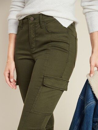 High-Waisted Sateen Rockstar Super Skinny Cargo Pants for Women | Old Navy (US)