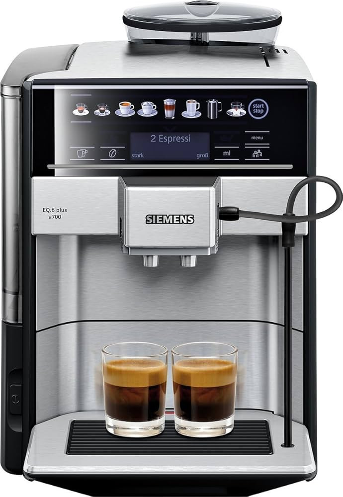 Siemens Kaffeevollautomat EQ.6 plus s700 TE657503DE, für viele Kaffeespezialitäten, Milch-Aufsc... | Amazon (DE)
