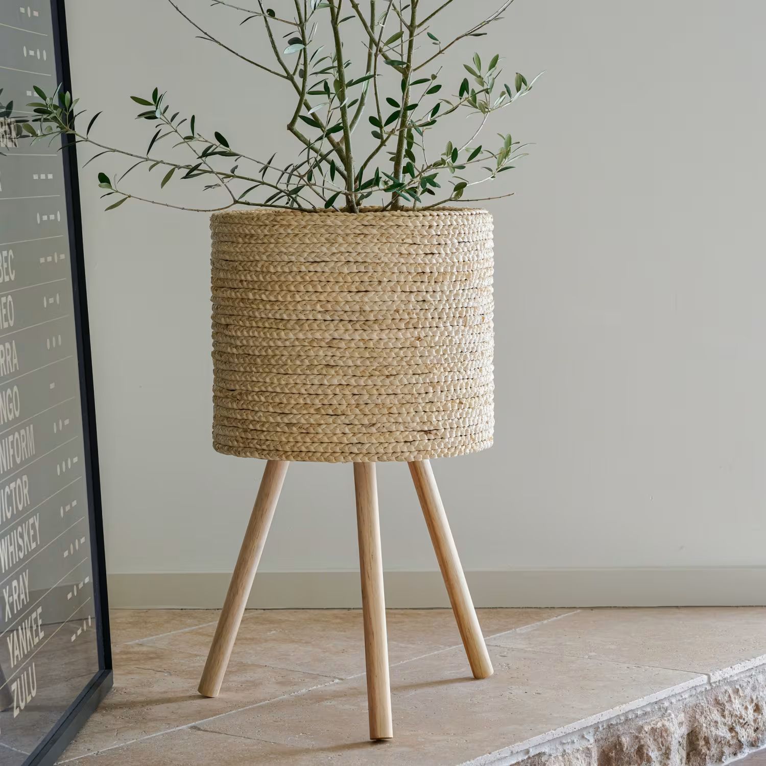 Bleached Woven Plant Stands | Magnolia