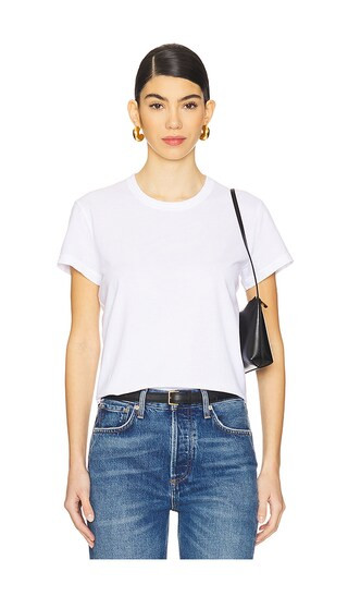Shrunken Short Sleeve Tee in White | Revolve Clothing (Global)
