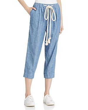 Free People Everyday Chambray Cropped Drawstring Pants | Bloomingdale's (US)