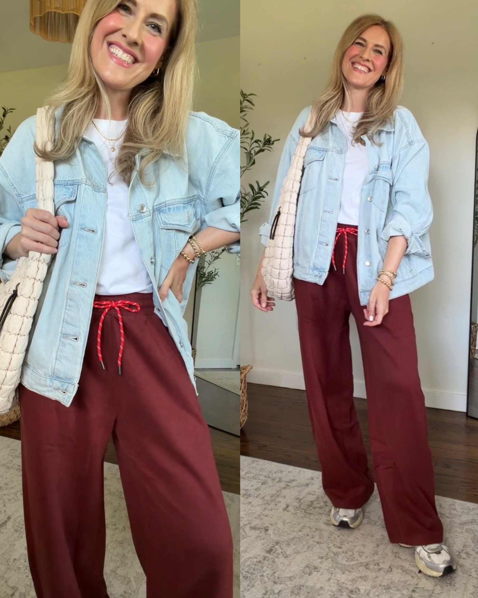 Love these fleece wide leg pants at Walmart! Great fabric and length, I’m 5’8” wearing medium. #walmartfashion

#LTKOver40