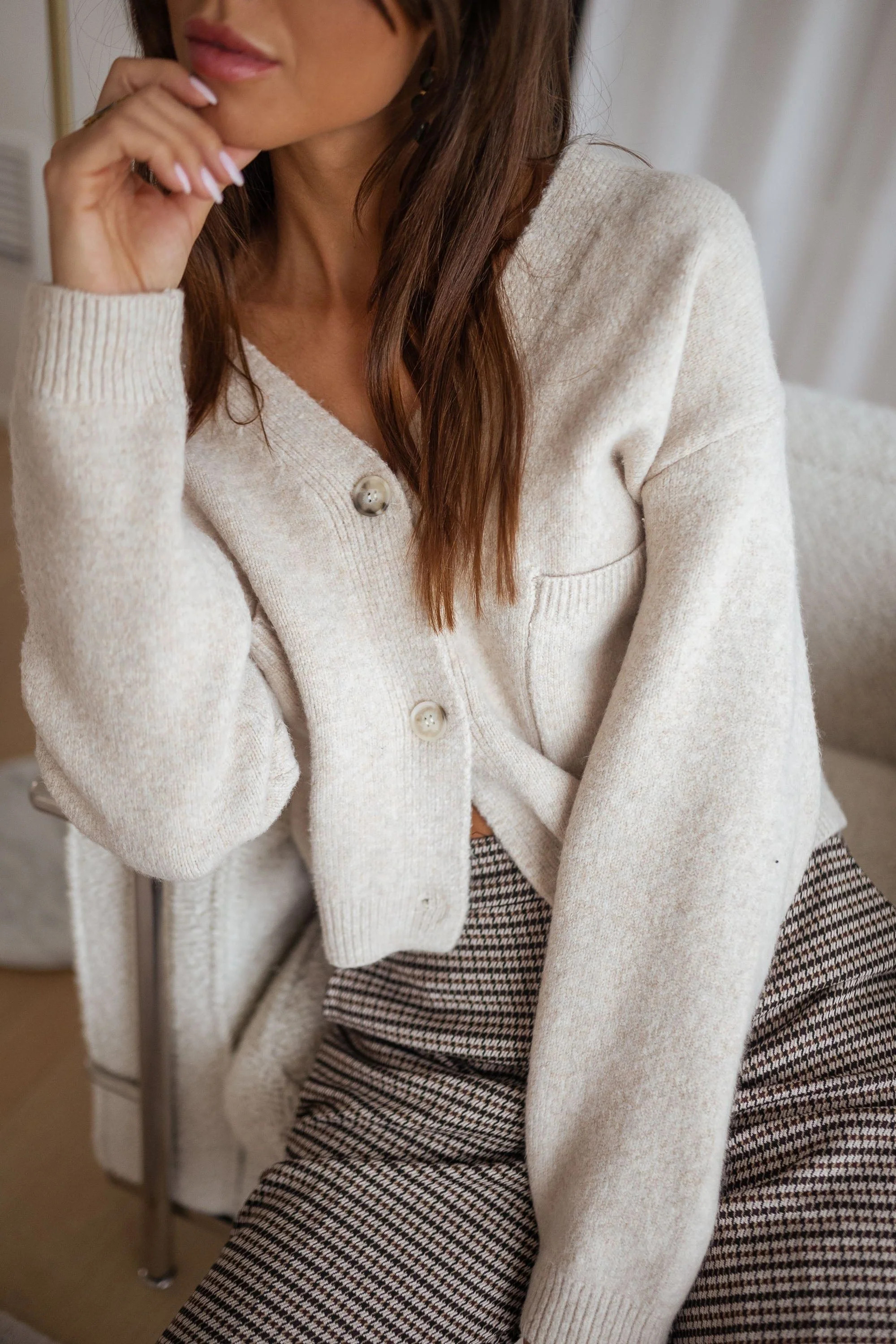 Beige Gaston Cardigan | Easy Clothes