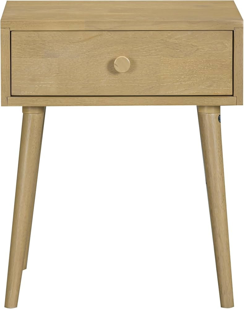 NTC Lux Solid Wood Nightstand, Mid Century Modern Side Table Bedroom, Bedside Furniture, Night St... | Amazon (US)