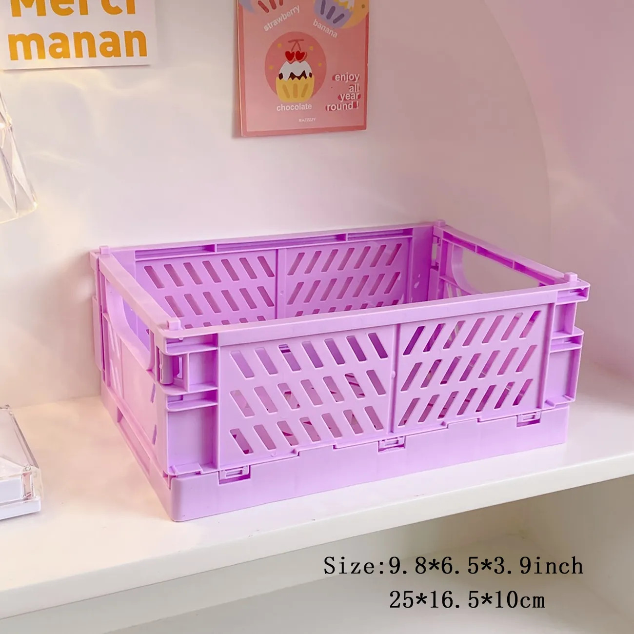 1pc Desk Folding Storage Box Ins Home Organizer Basket Stationery Holder Toys Container - Office ... | Temu Affiliate Program