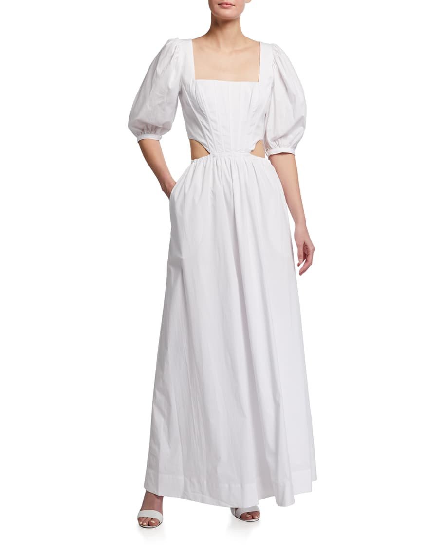 Staud Astro Cutout-Waist Maxi Dress | Neiman Marcus
