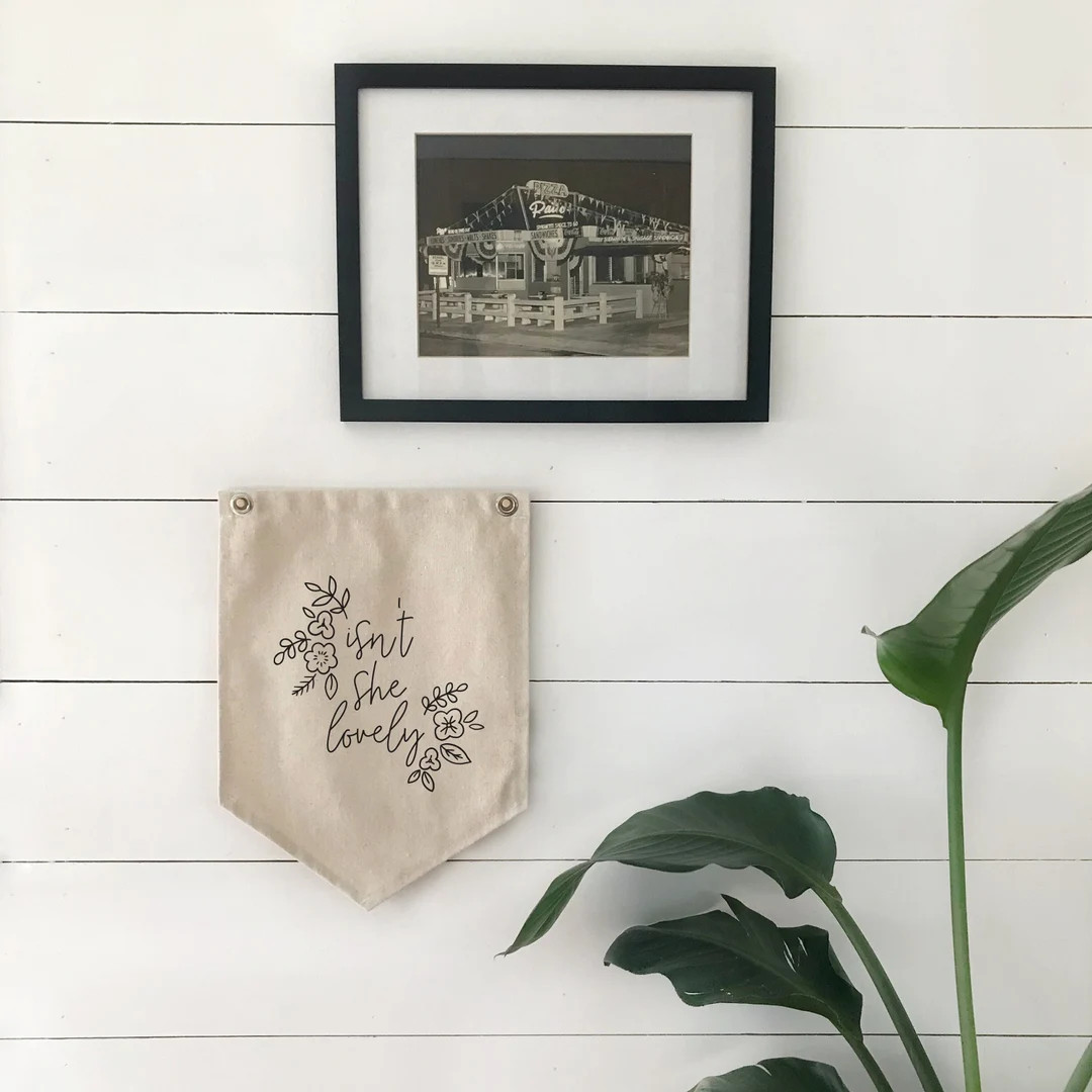 Nursery Wall Decor, Isn't She Lovely Pennant Flag Wall Art Banner, Girls Room Decor, Home Office | Etsy (US)