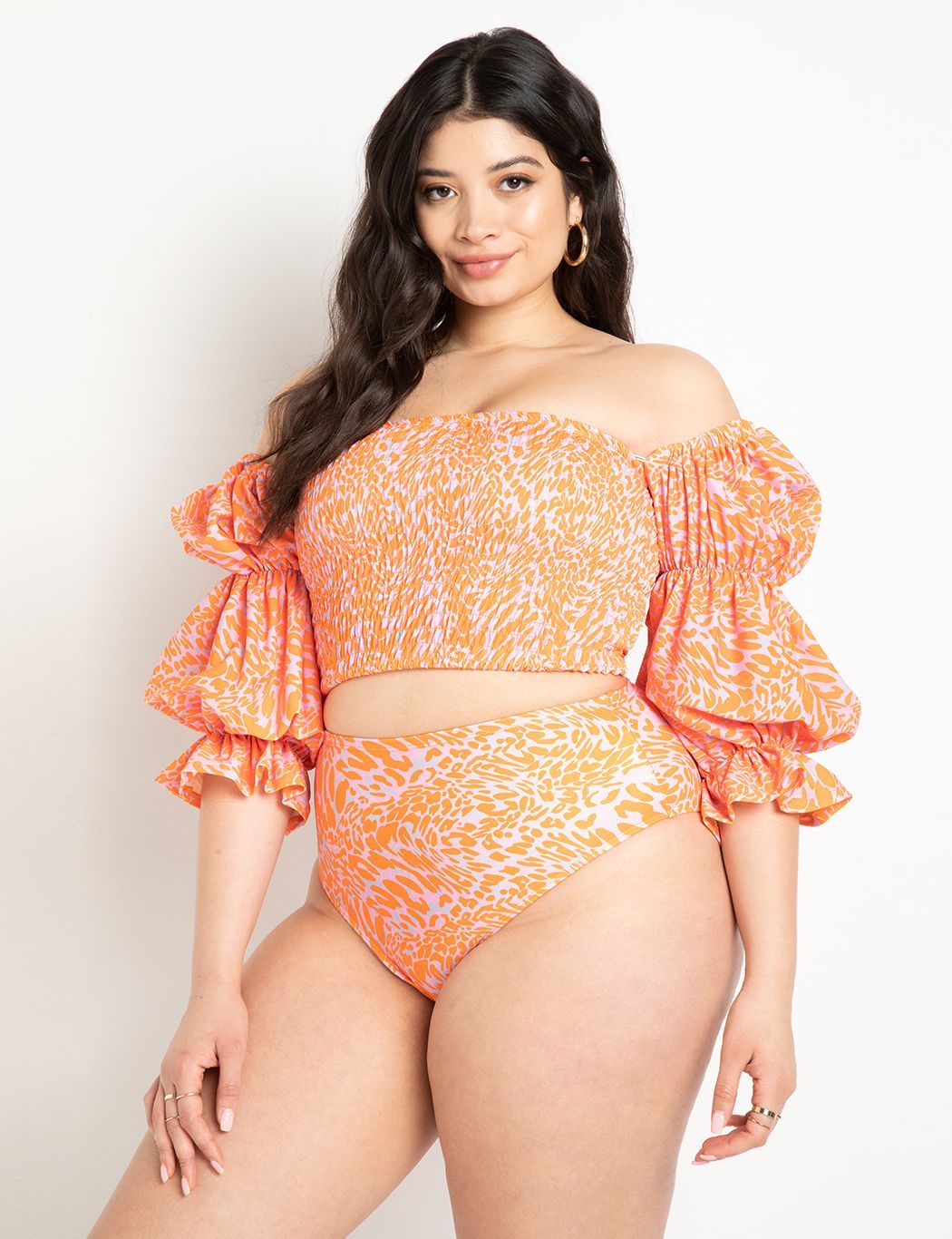 High Waisted Bikini Bottom | Women's Plus Size Swimwear | ELOQUII | Eloquii