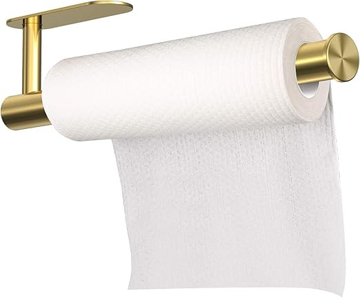 Adhesive Paper Towel Holder, No Drilling Paper Tower Rack, Stainless Steel Rust-Proof and Durable... | Amazon (US)