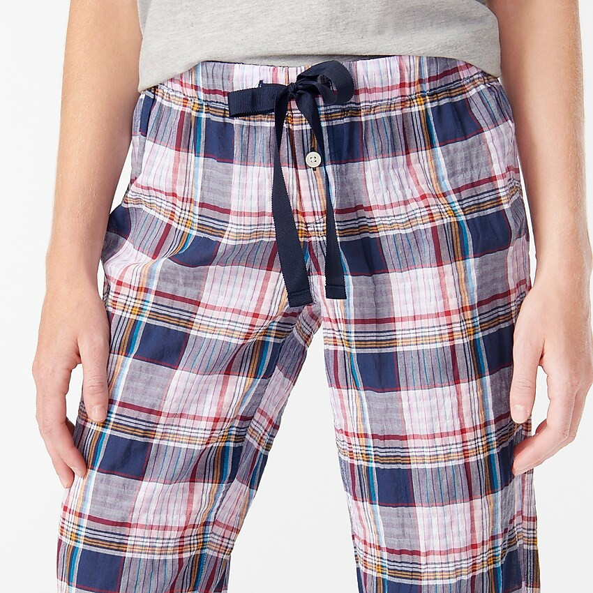 Cotton pajama pant in plaid | J. Crew US