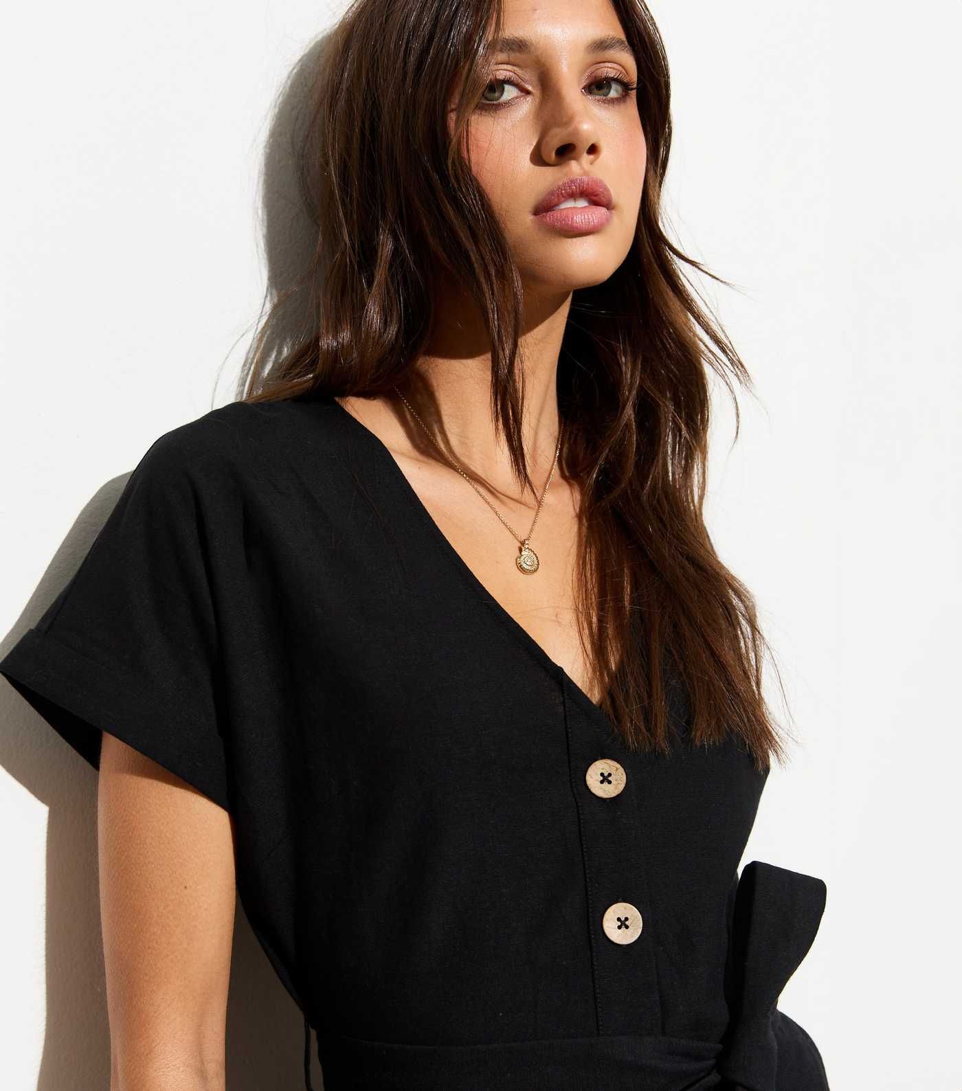 Button Front Belted Playsuit | New Look | New Look (UK)