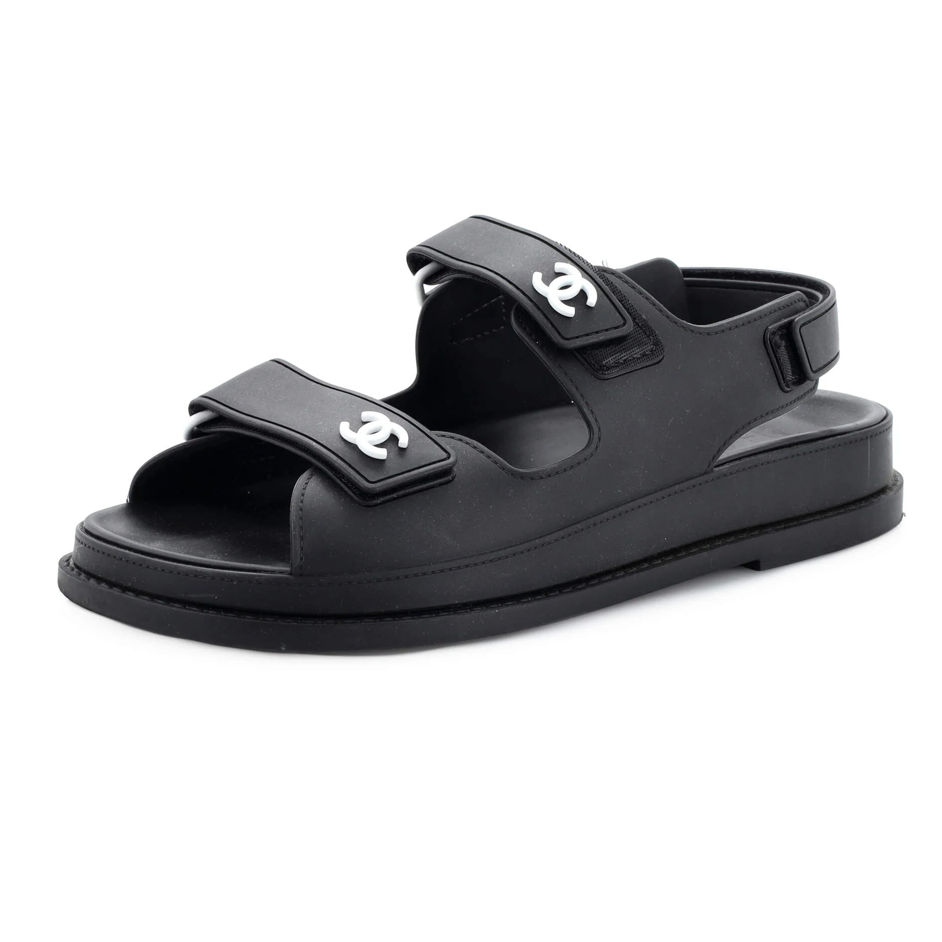 CHANEL Women's Velcro Dad Sandals Rubber | Rebag