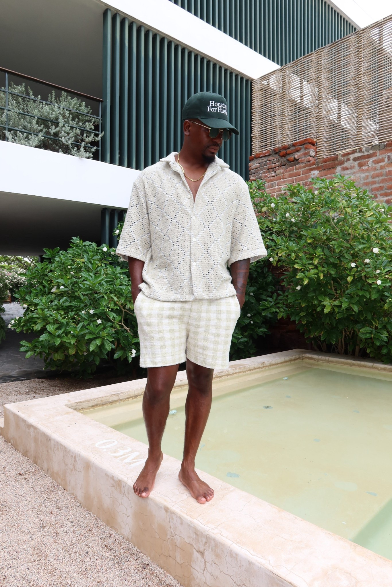 Abercrombie see through knit top and linen shorts 

#LTKMens #LTKSaleAlert #LTKFamily