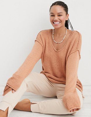 Aerie Oversized Voop Sweater | American Eagle Outfitters (US & CA)