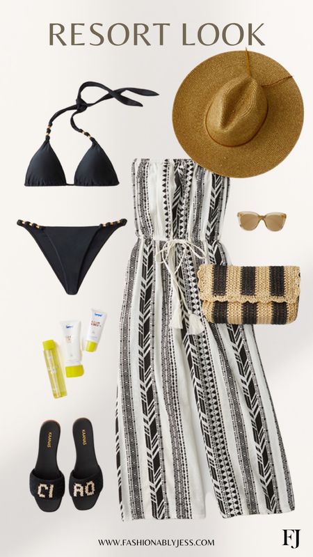 Look everyday beach or pool outfit! Love this cover up 

#LTKstyletip #LTKswim #LTKover40