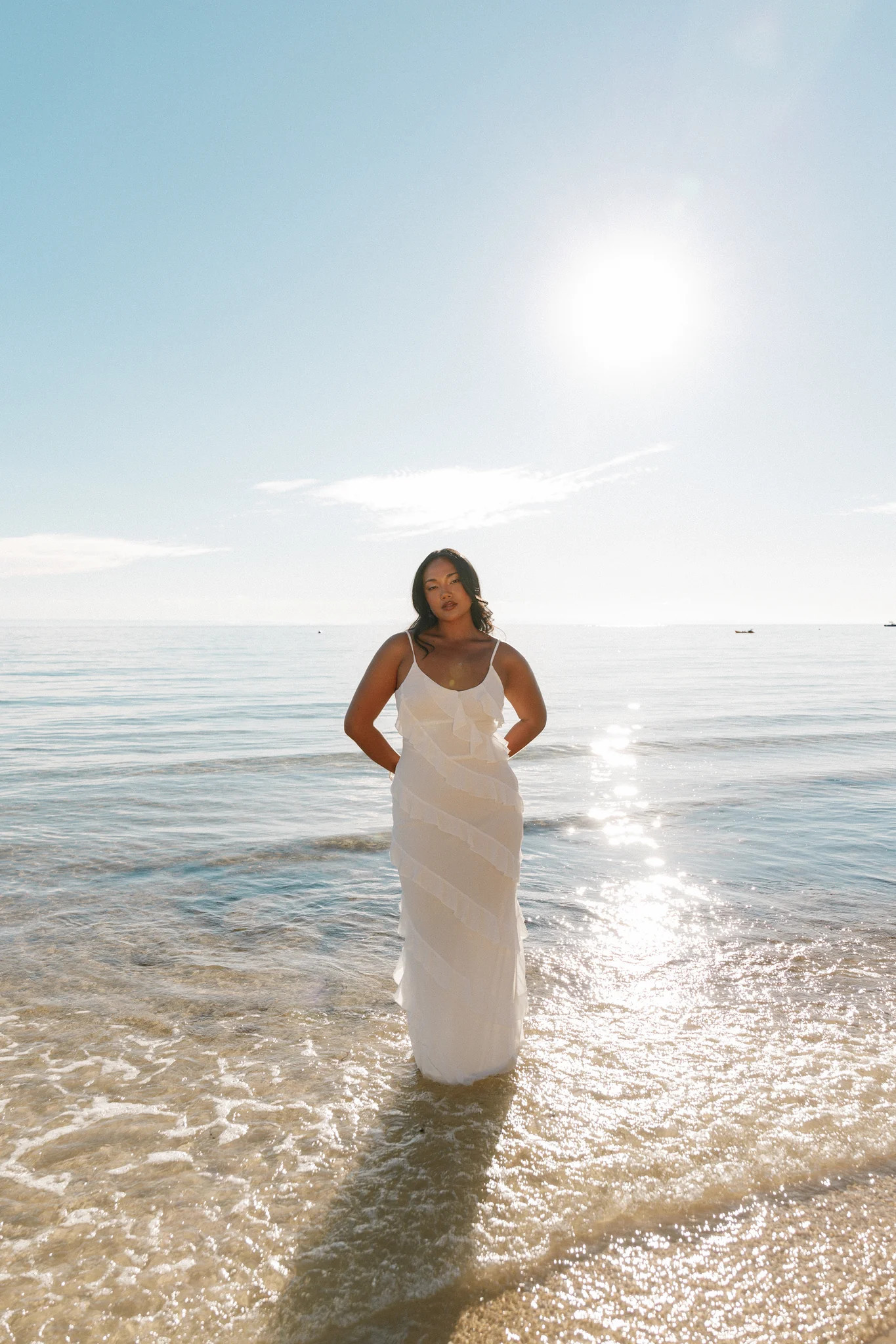 Ciao Ruffles Maxi Dress - Cloud White | Petal & Pup (US)