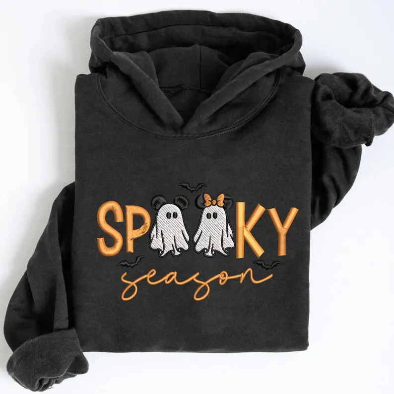 EMBROIDERED Disney Mickey Ghost Sweatshirt, Mickey Halloween Shirt, Disney Halloween Shirt, Spook... | Etsy (US)