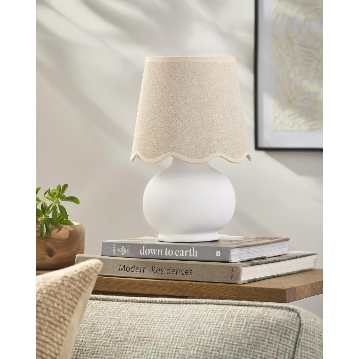Waverly Coloured Scallop Shade Lamp | Wayfair North America