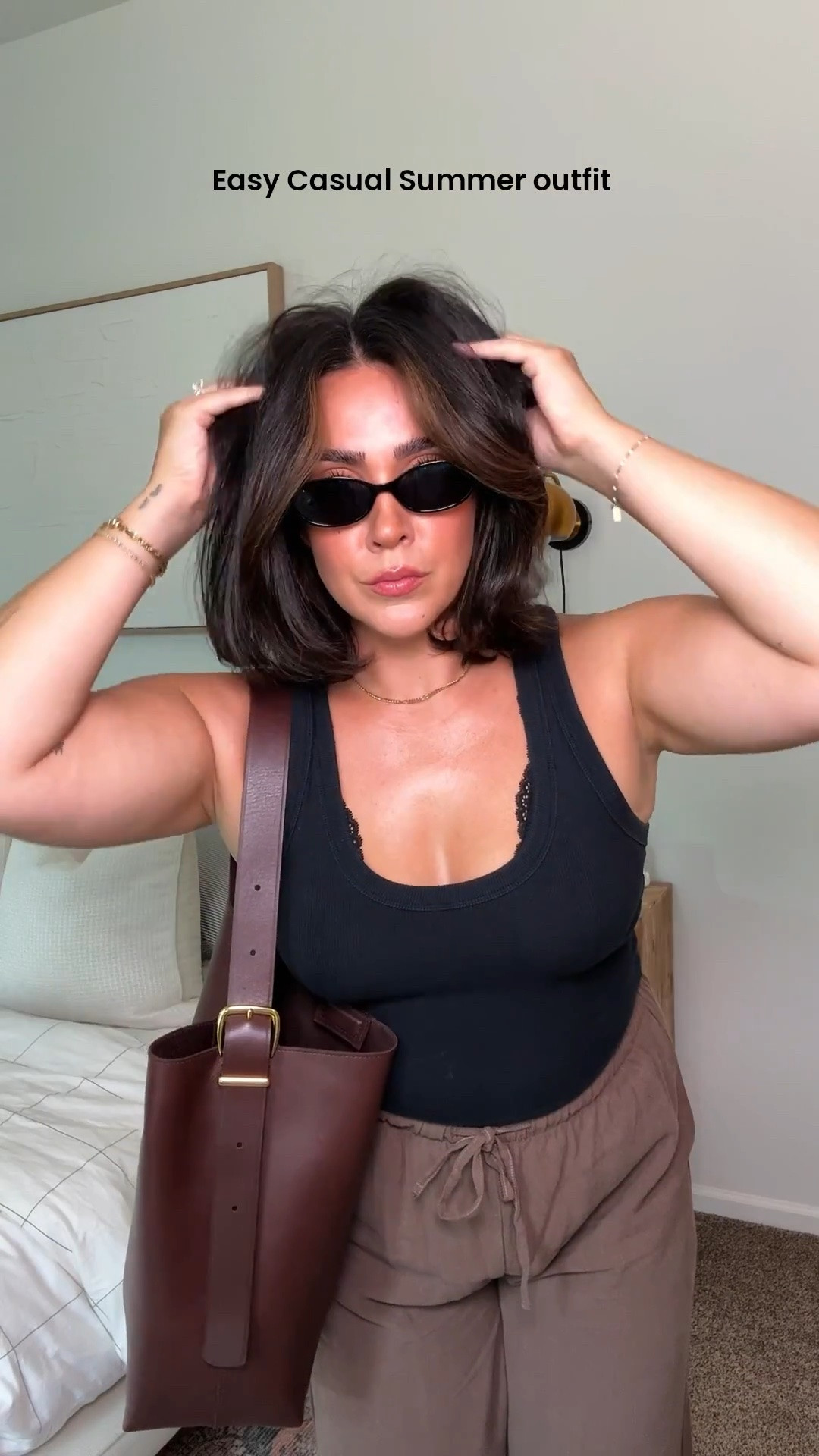 Easy for summer, flowy, lightweight and wearable anywhere! I got ready in 3 minutes! 

Bralette: M
Undies: L
Pants: L
Tank: L

#LTKSeasonal #LTKMidsize #LTKootd