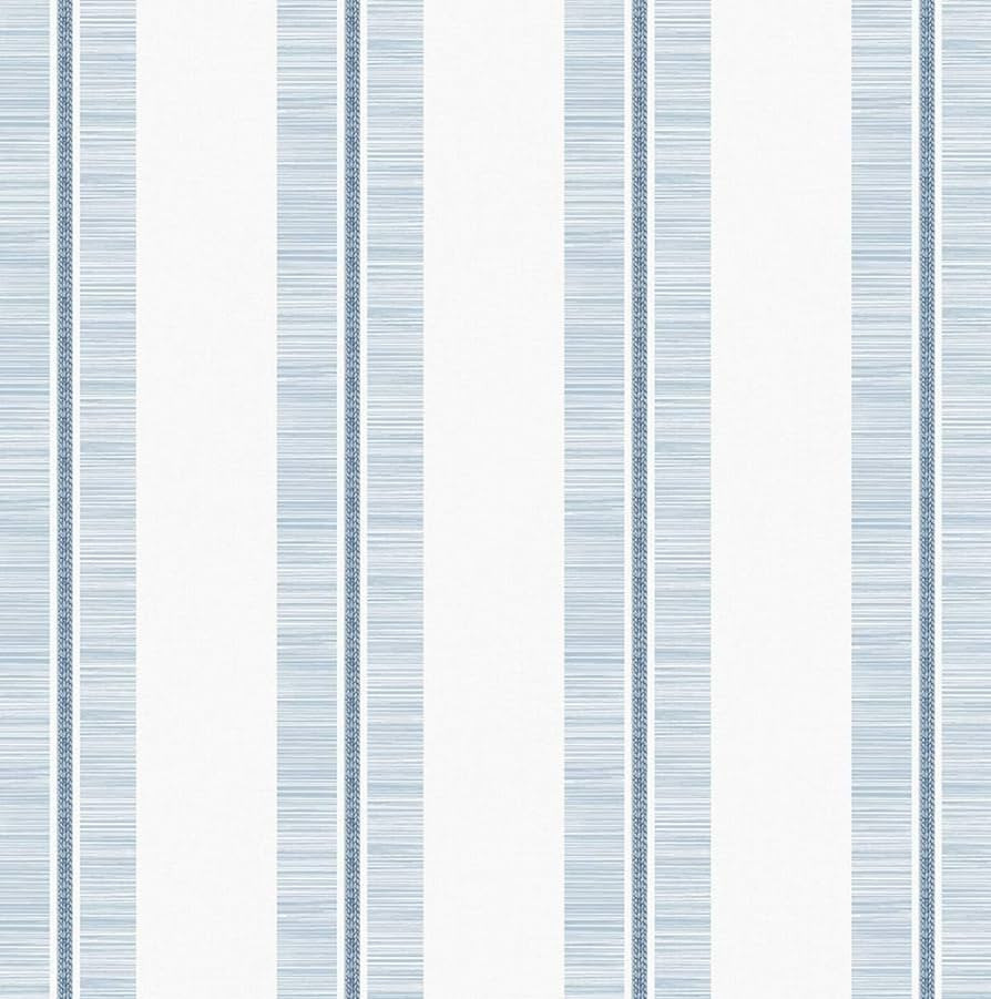 NextWall Beach Towel Stripe Peel and Stick Wallpaper (Blue Skies) | Amazon (US)
