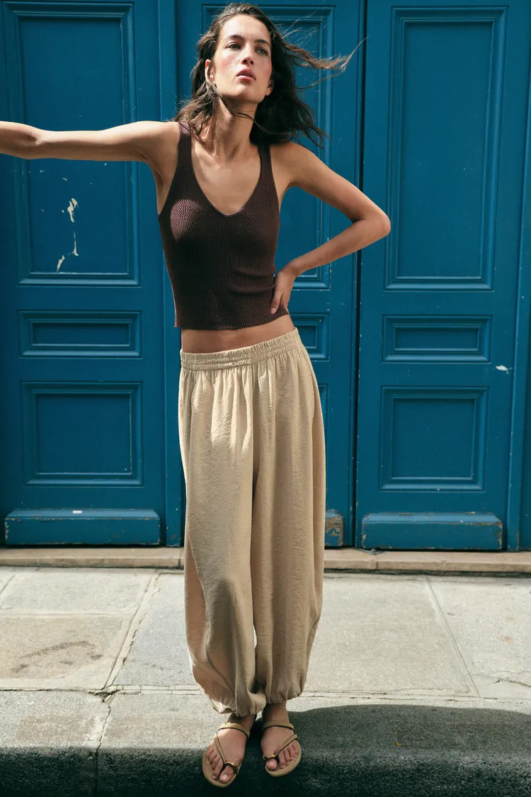 VOLUMINOUS BLOOMER PANTS | Zara US