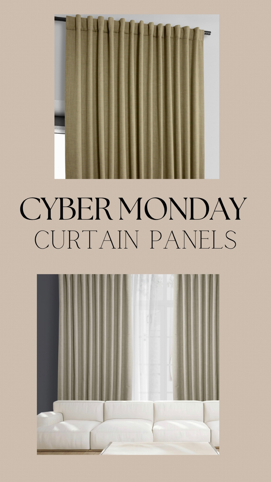 Curtain panels. Cyber Monday. 

#LTKCyberSaleIT #LTKCyberWeek #LTKsalealert
