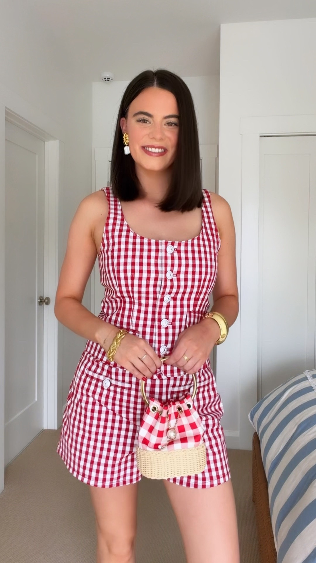 My look for July 3rd festivities! 🇺🇸 Set is from Cinq a Sept and purse is Jimmy Choo!
