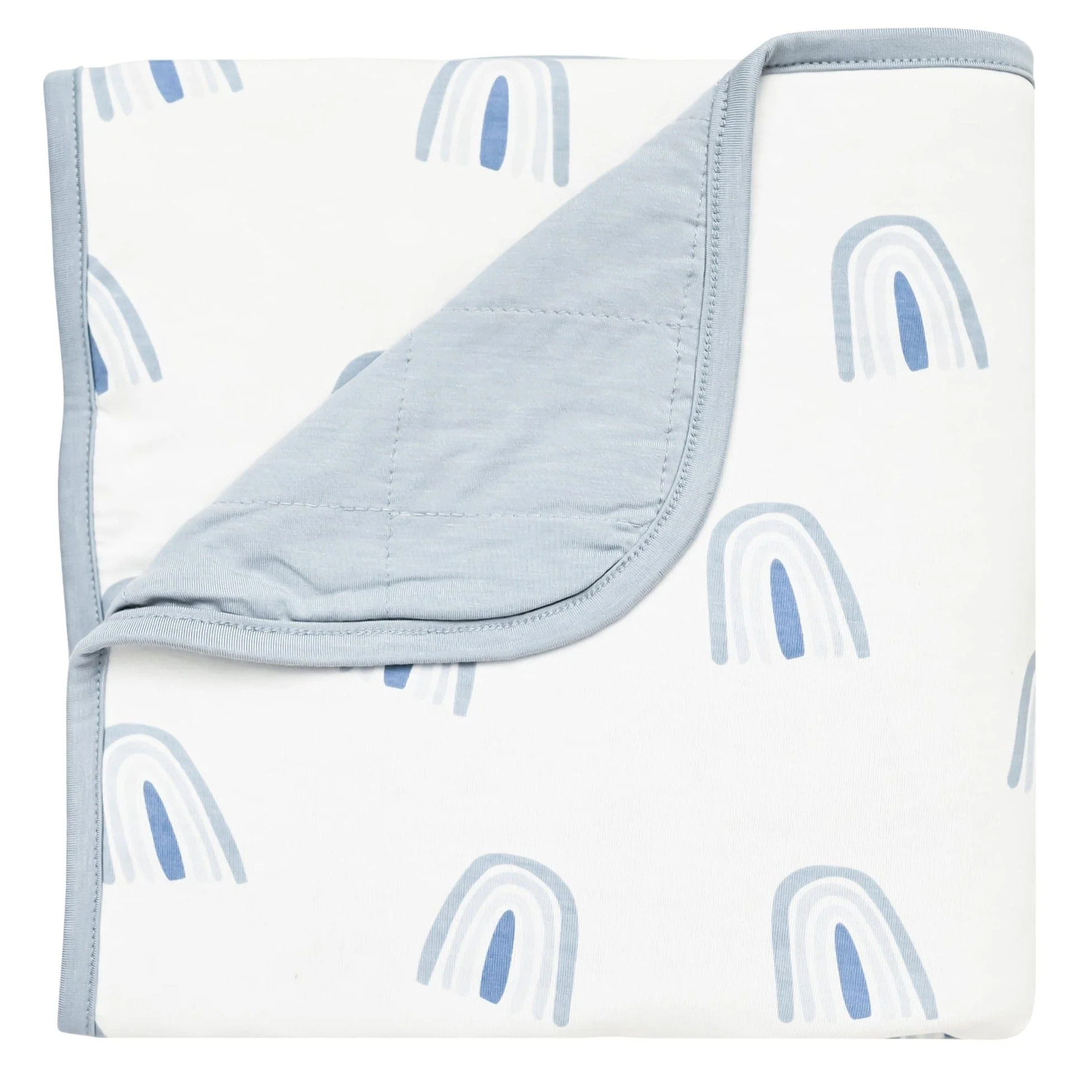 Printed Baby Blanket in Fog Rainbow | Kyte BABY