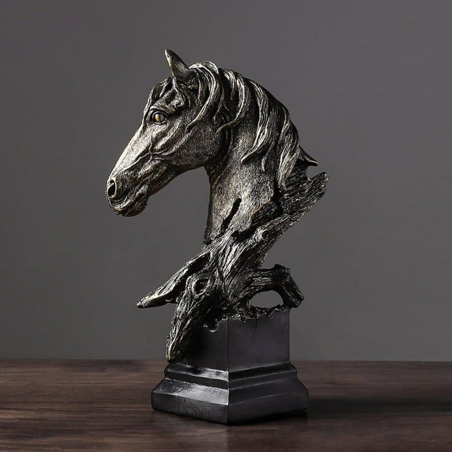 Creative Art Retro Horse Head Ornament,Resin Statue Ornaments,Abstract Style Sculptures,Living Ro... | Amazon (US)