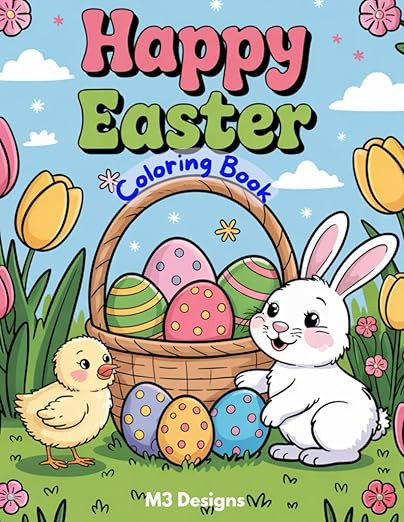 Happy Easter Coloring Book for Kids Ages 4-8: 50 Fun, Bold, & Easy Designs for Girls & Boys | Amazon (US)