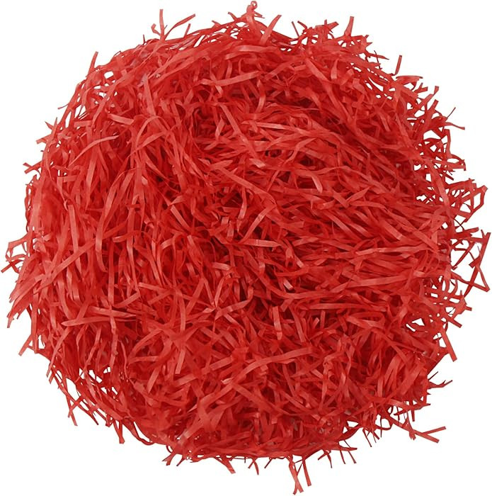 DIYASY Red Shredded Paper for Gift Box,1/2 LB Valentine Grass Basket Filler Crinkle Cut Easter Ti... | Amazon (US)